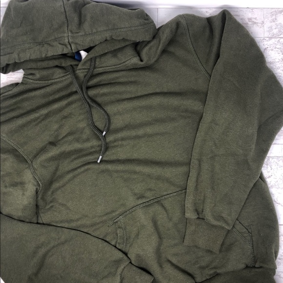 h&m olive green hoodie